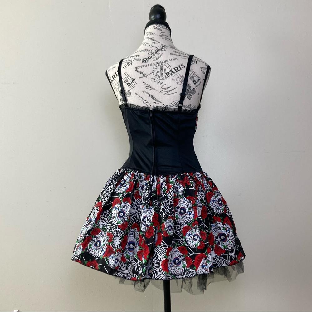 Lip Service Goth Skull Tutu Mini Dress - Picture 2 of 10